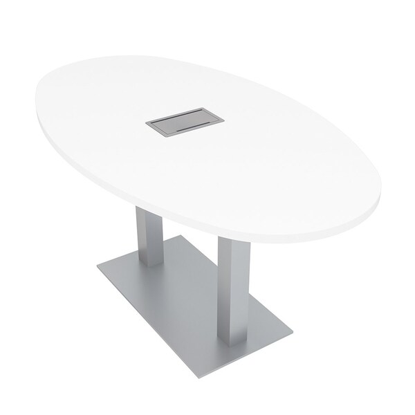 33.5 in W, 69.5 in L, 29 in H, Engineered Wood Top, White